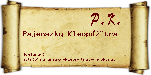 Pajenszky Kleopátra névjegykártya